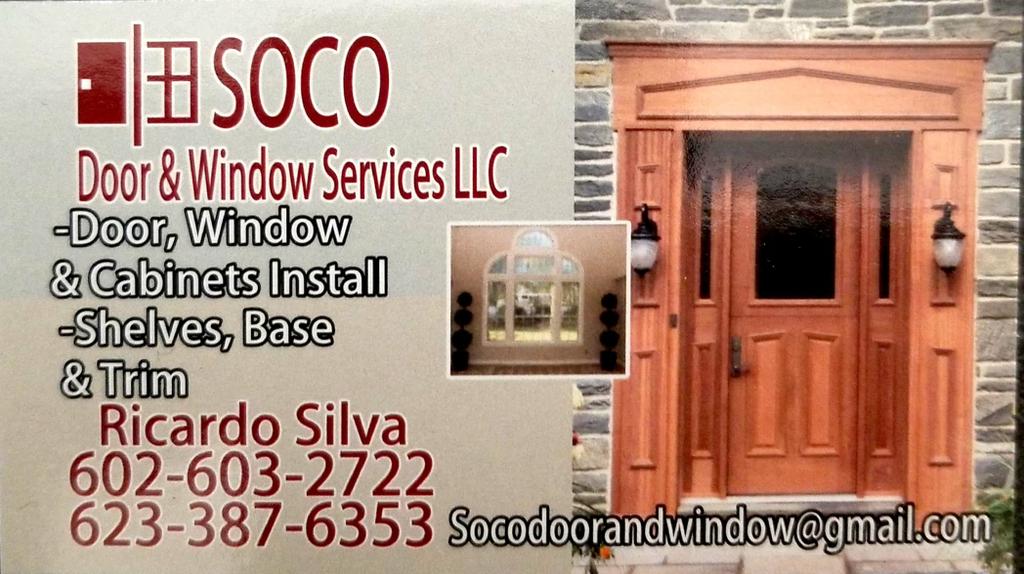 soco door and window services llc Phoenix AZ 85017 6026032722
